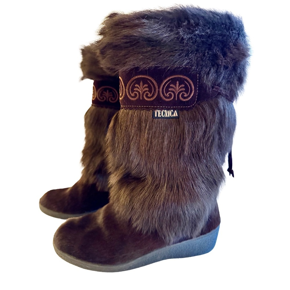 Tecnica Dark Brown Fur Mid-Calf Winter Boots